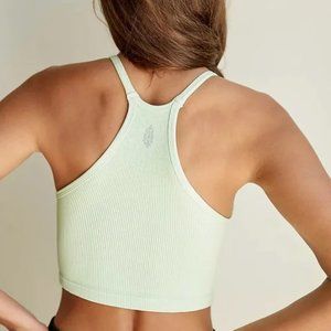 Free People Movement Happiness Runs Crop Tank in Mint Green XS/S